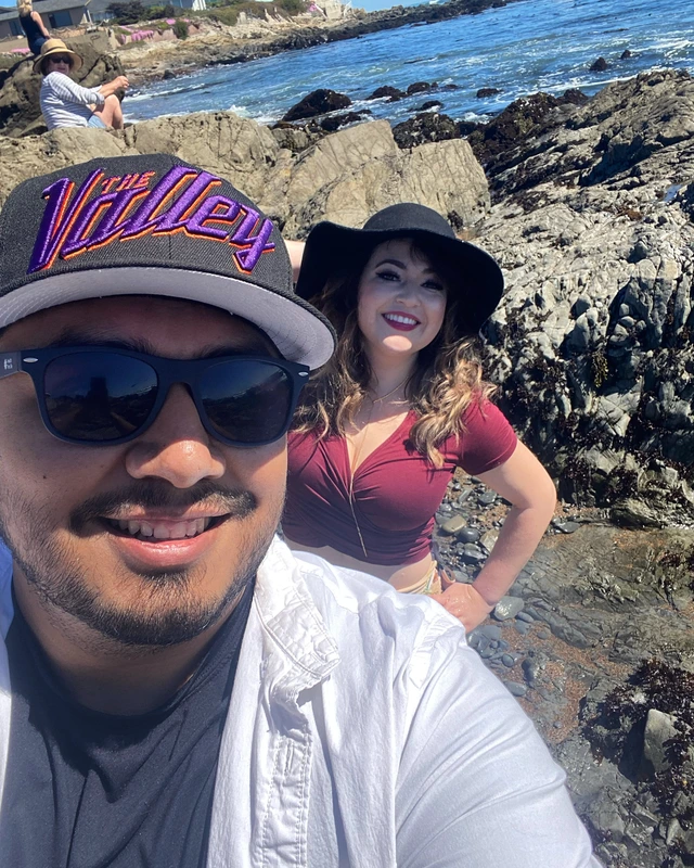 A coastal selfie