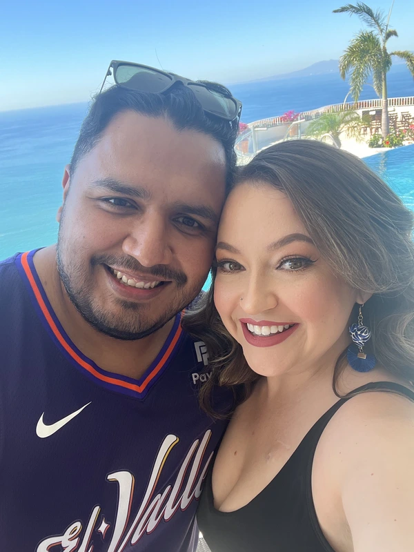 An ocean-side selfie