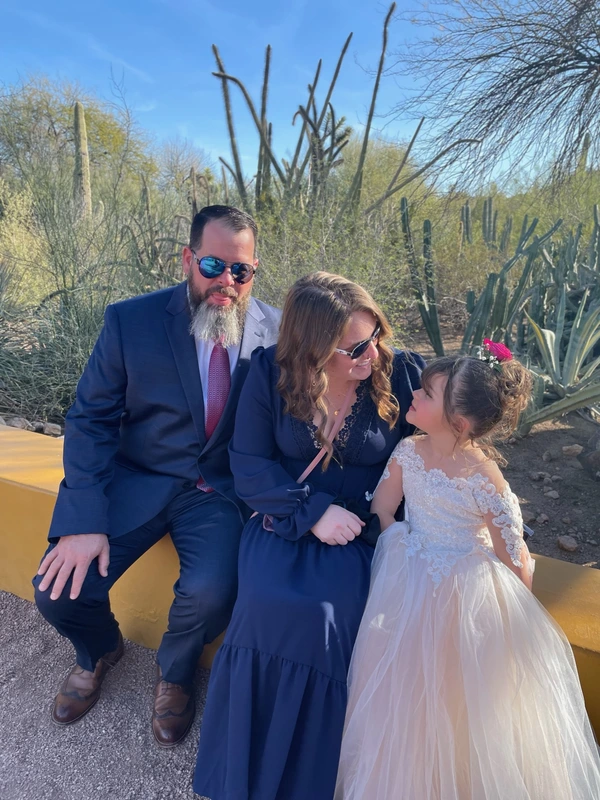 A wedding moment with loved ones