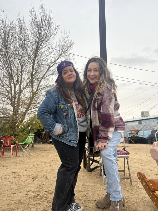 Bundled up together in winter