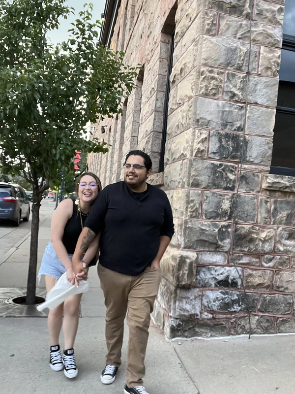 Walking through the city