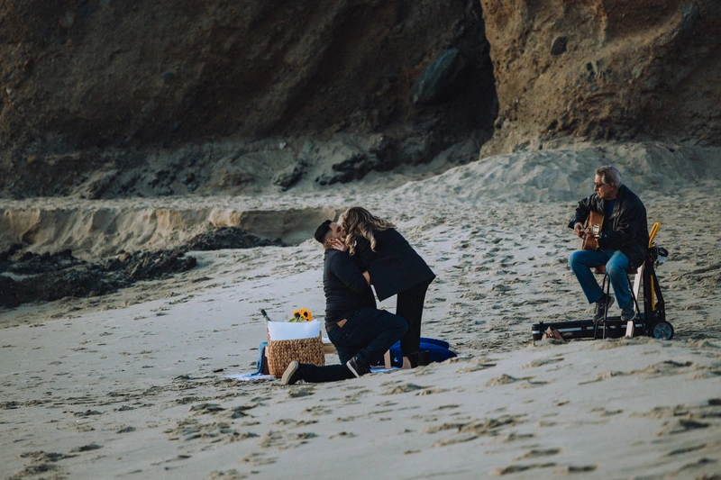 Our engagement on the beach