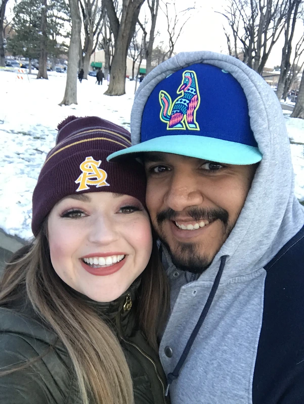 A snowy-day selfie