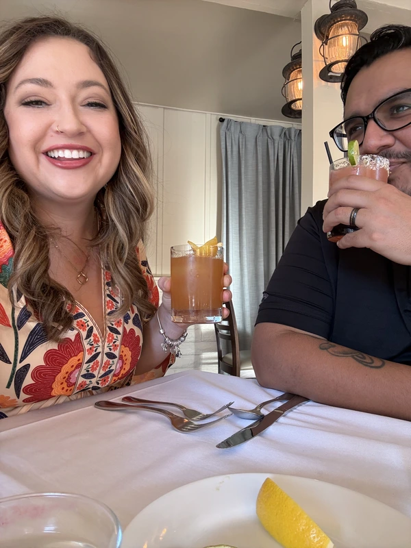 A toast across the dinner table