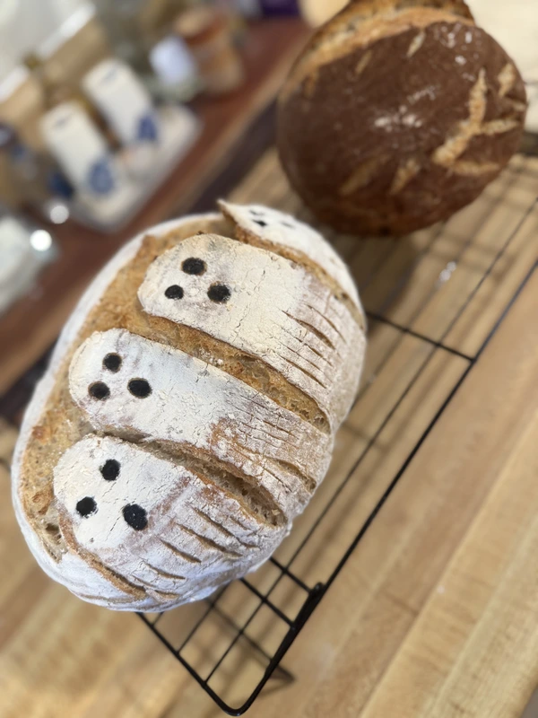 A ghost-shaped loaf for Halloween