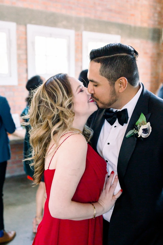 A dressed-up kiss